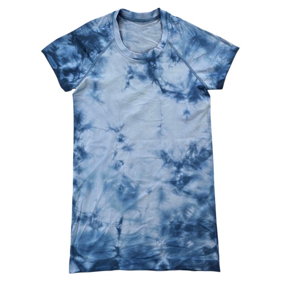 Lululemon Swiftly Tech 2.0 Blue Sky Tie Dye Short Sleeve Top Athletic Running 4 - Picture 1 of 7